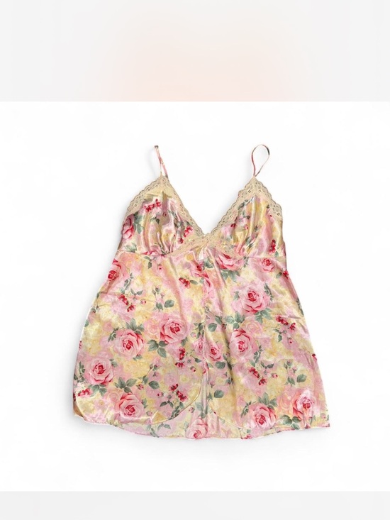 Secret Treasures Tops - Secret Treasures Pink Floral Lingerie Slip